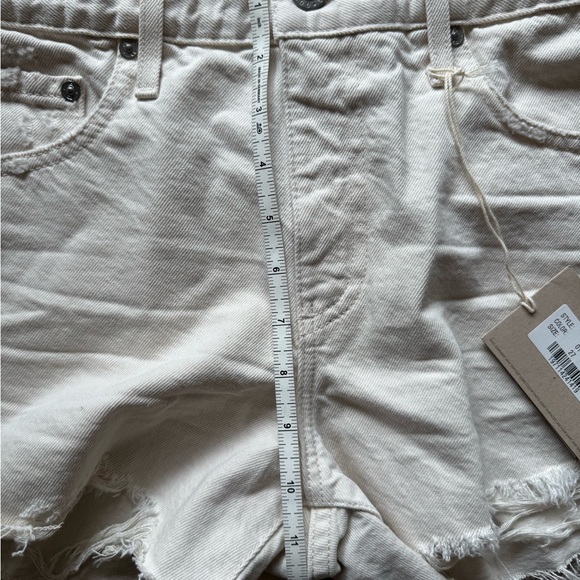 NWT AG Hailey White Cutoff Relaxed Denim Shorts - Picture 13 of 15